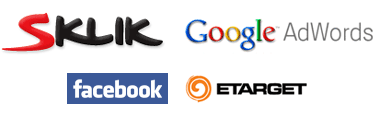 Loga jednotlivých PPC systémů: Google Adwords, Sklik, Facebook Ads, Etarget